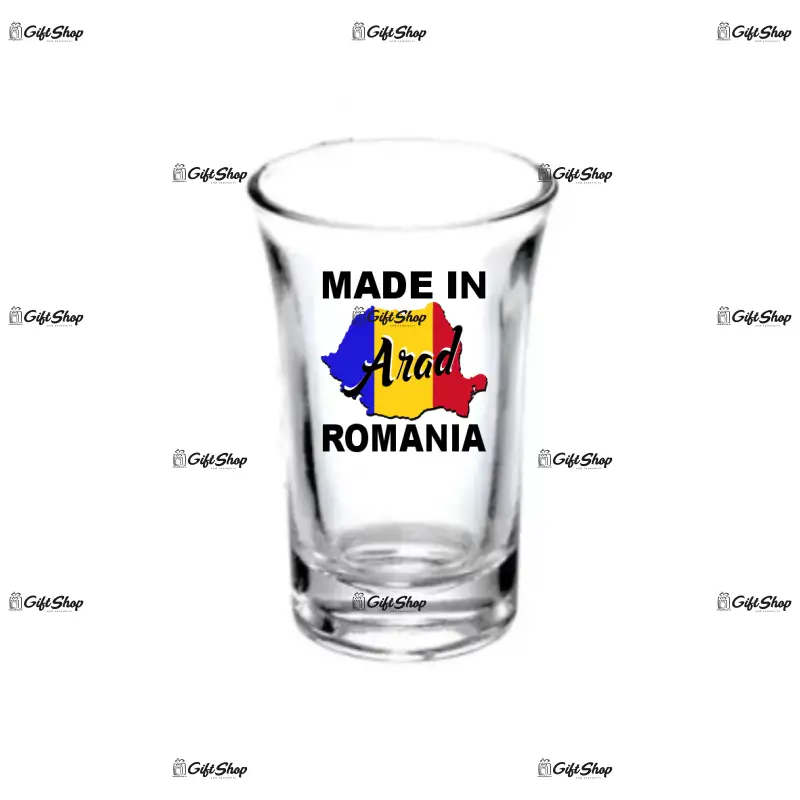 Made in arad romania, set 6 pahare shout, model 27bs